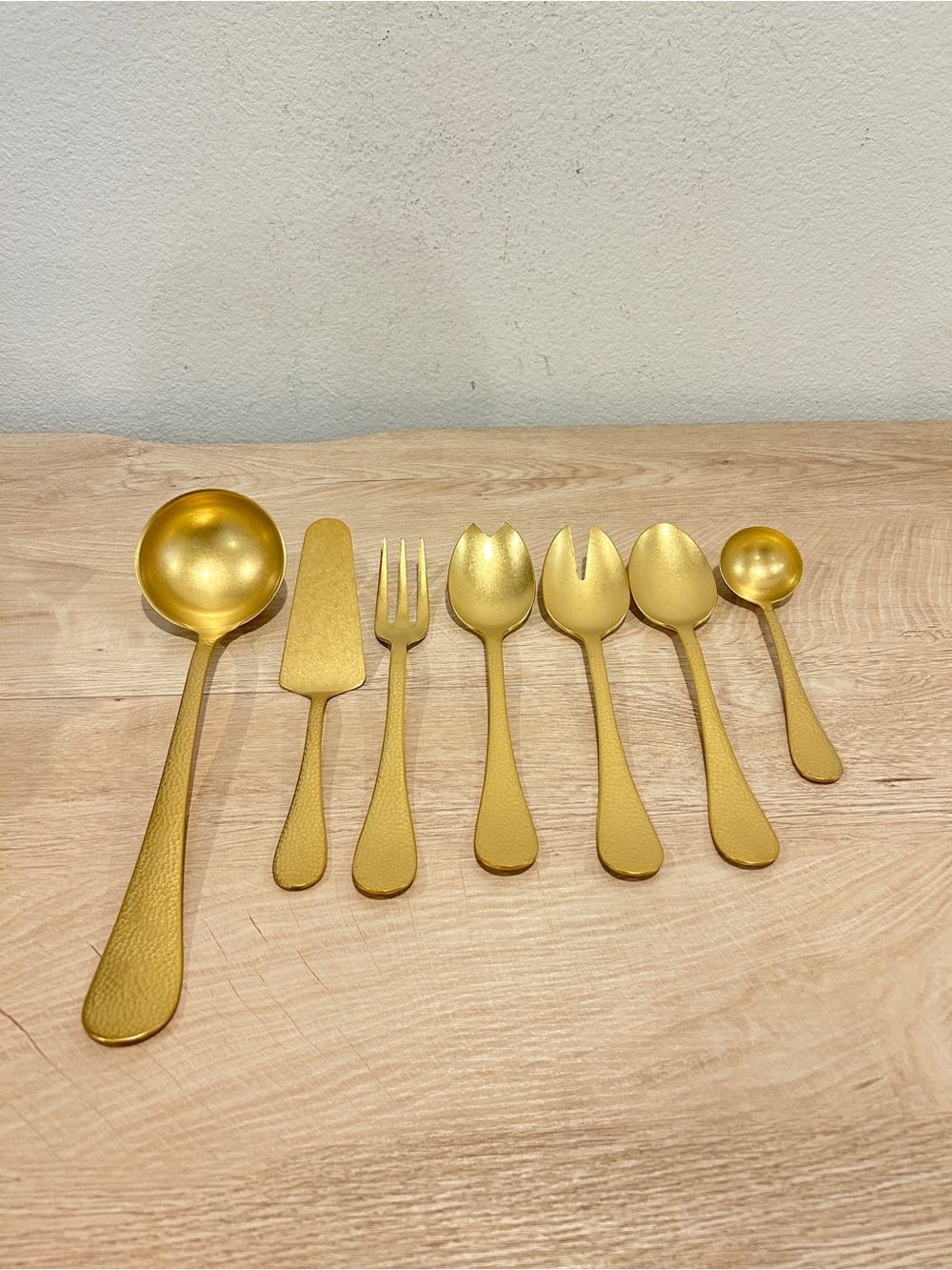 Mepra Vintage-Like Oro Full Serving Set, 7 Piece, Italy 18/10 Stainless, $1075
